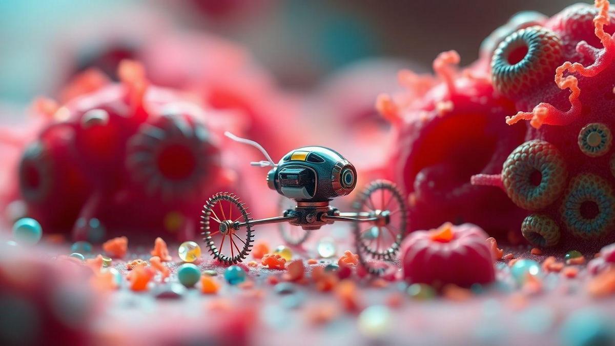 Microscopic robots for targeted drug delivery